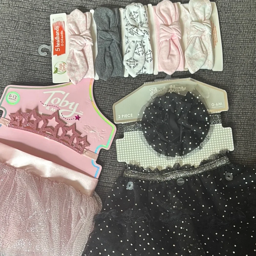 Kids Pink and Black Tutu Costume Set